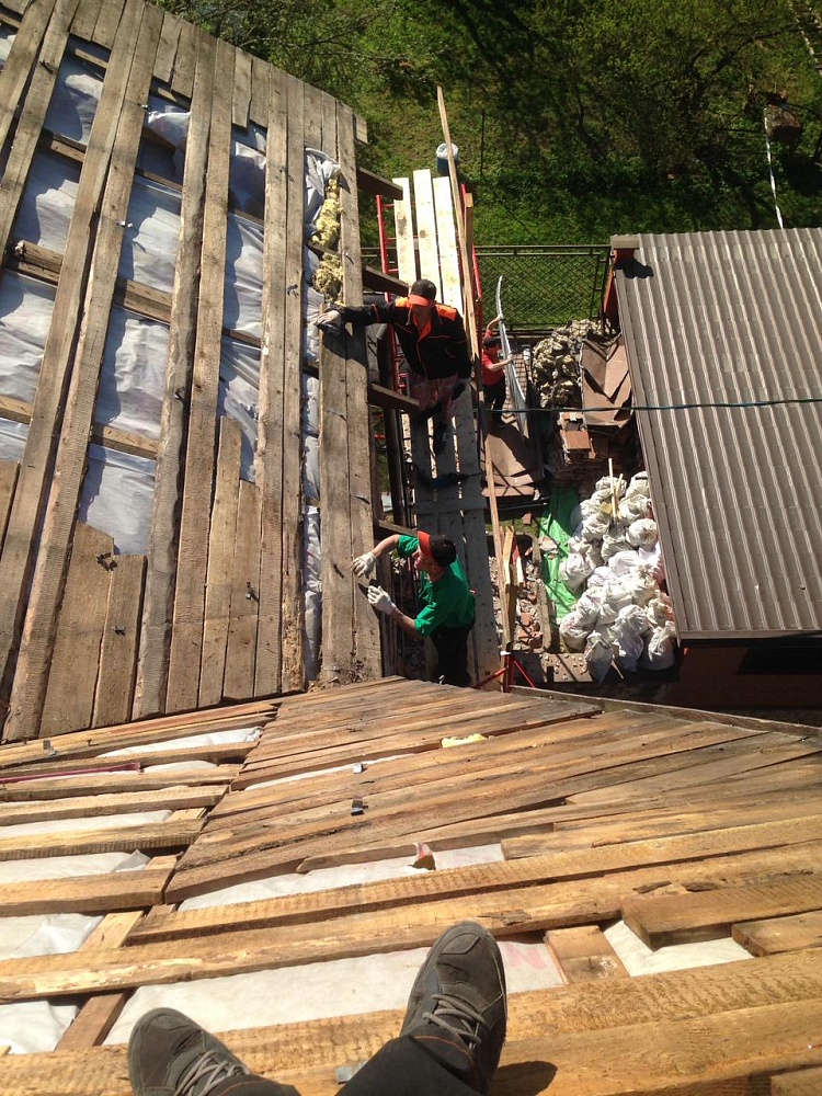 Модульная металлочерепица Ruukki Frigge на объекте в Мистолово